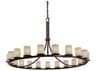 Justice Design Group Limoges 21-Light Bronze Cylinder Chandelier