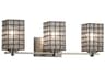Justice Design Group Wire Glass 3-Light Nickel Vanity Light