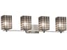 Justice Design Group Wire Glass 4-Light Nickel Vanity Light