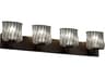 Justice Design Group Wire Glass 4-Light Bronze Vanity Light