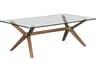 Unique Furniture Denali Rectangular Glass Walnut Coffee Table