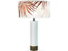 jefdesigns Palm Leaf Printed Thad White Buffet Lamp