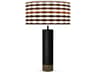 jefdesigns Weave Printed Thad Black Buffet Lamp