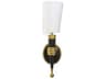 Jonathan Adler Brass 1-Light Polished Blackened Wall Sconce