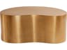 Jonathan Adler Kidney Metal Antique Brass Coffee Table