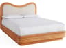 Jonathan Adler Riviera Natural Olympus Oatmeal Rattan Wood Queen Platform Bed