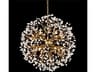 John Richard Spherical 12-Light Gold Leaf Crystal Pendant