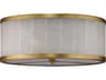Jamie Young 2-Light Brass Drum Flush Mount