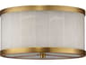 Jamie Young 2-Light Brass Drum Flush Mount