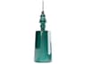 Karman Alibaglass 1-Light Turquoise Blue Cylinder Mini Pendant