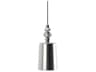 Karman Alibaglass 1-Light Chrome Cylinder Mini Pendant