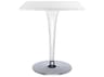 Kartell Outdoor Toptop Transparent White Square Dining Table