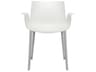 Kartell Outdoor Piuma Opaque White Resin Dining Arm Chair
