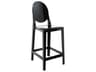 Kartell Outdoor One More Opaque Black Resin Counter Stool  (Sold in 2)