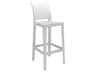 Kartell Outdoor One More Opaque White Resin Bar Stool  (Sold in 2)