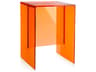 Kartell Outdoor Max-beam Transparent Orange L Resin Rectangular End Table