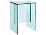 Kartell Outdoor Max-beam Transparent Aquamarine L Resin Rectangular End Table