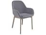 Kartell Clap Black Upholstered Arm Dining Chair
