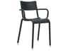 Kartell Generic A Black Arm Dining Chair  (Sold in 2)