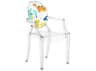 Kartell Lou Lou Ghost Child's Size Stackable Armchair in Crystal Dinosaur