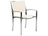 Kingsley Bate Special Order Tiburon Stainless Steel Sling Dining Arm Chair