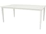 Kingsley Bate Special Order Tribeca Aluminum 72"W x 40.5"D Rectangular Dining Table with Umbrella Hole