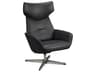Kebe Palma Balder Black Leather Recliner