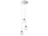 Kendal Fybra 3-Light Chrome Glass Globe Pendant