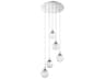 Kendal Fybra 5-Light Chrome Glass Globe Pendant
