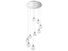 Kendal Fybra 9-Light Chrome Glass Globe Pendant