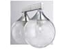 Kendal Fybra 1-Light Chrome Glass Wall Sconce
