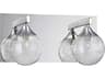 Kendal Fybra 2-Light Chrome Glass Vanity Light