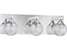 Kendal Fybra 3-Light Chrome Glass Vanity Light