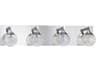 Kendal Fybra 4-Light Chrome Glass Vanity Light