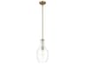 Kichler Everly 1-Light Natural Brass Bell Mini Pendant