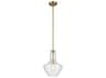 Kichler Everly 1-Light Natural Brass Bell Mini Pendant