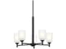 Kichler Shailene 5-Light Black Glass Bell Chandelier