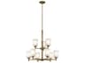 Kichler Shailene 9-Light Natural Brass Chandelier