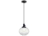 Kichler Avery 1-Light Black Globe Mini Pendant