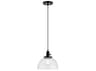 Kichler Avery 1-Light Black Dome Mini Pendant