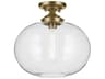 Kichler Avery 1-Light Natural Brass Globe Semi Flush Mount