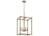 Kichler Crosby 4-Light Natural Brass Geometric Pendant