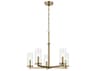 Kichler Crosby 5-Light Natural Brass Candelabra Cylinder Chandelier