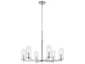 Kichler Crosby 6-Light Chrome Candelabra Cylinder Chandelier