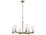 Kichler Crosby 6-Light Natural Brass Candelabra Cylinder Chandelier