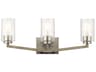 Kichler Deryn 3-Light Distressed Antique Gray Glass Vanity Light