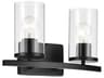 Kichler Crosby 2-Light Black Vanity Light