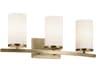 Kichler Crosby 3-Light Natural Brass Vanity Light