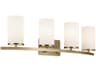 Kichler Crosby 4-Light Natural Brass Vanity Light