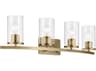 Kichler Crosby 4-Light Natural Brass Vanity Light